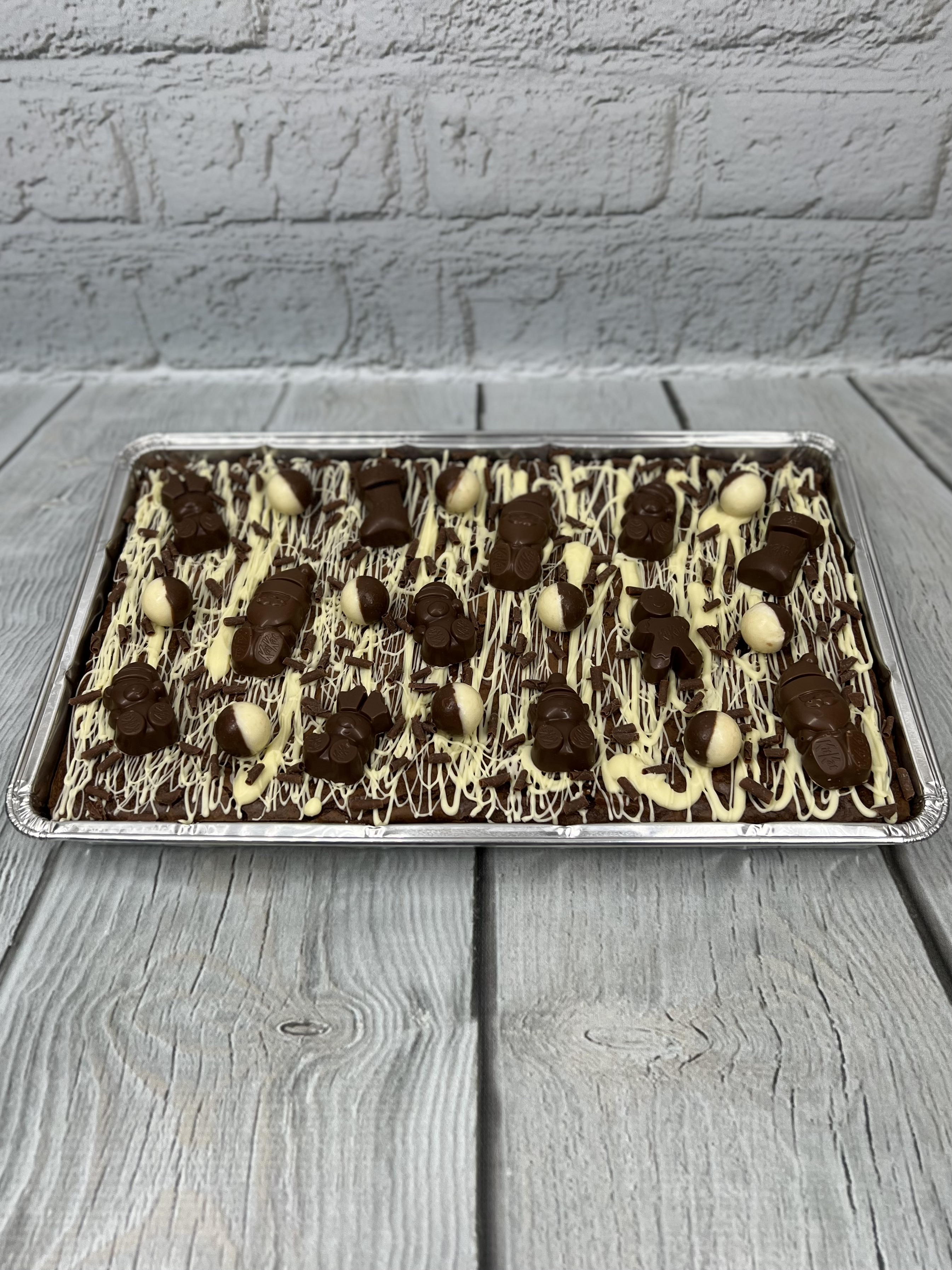 Chocolate Christmas Brownie Slab