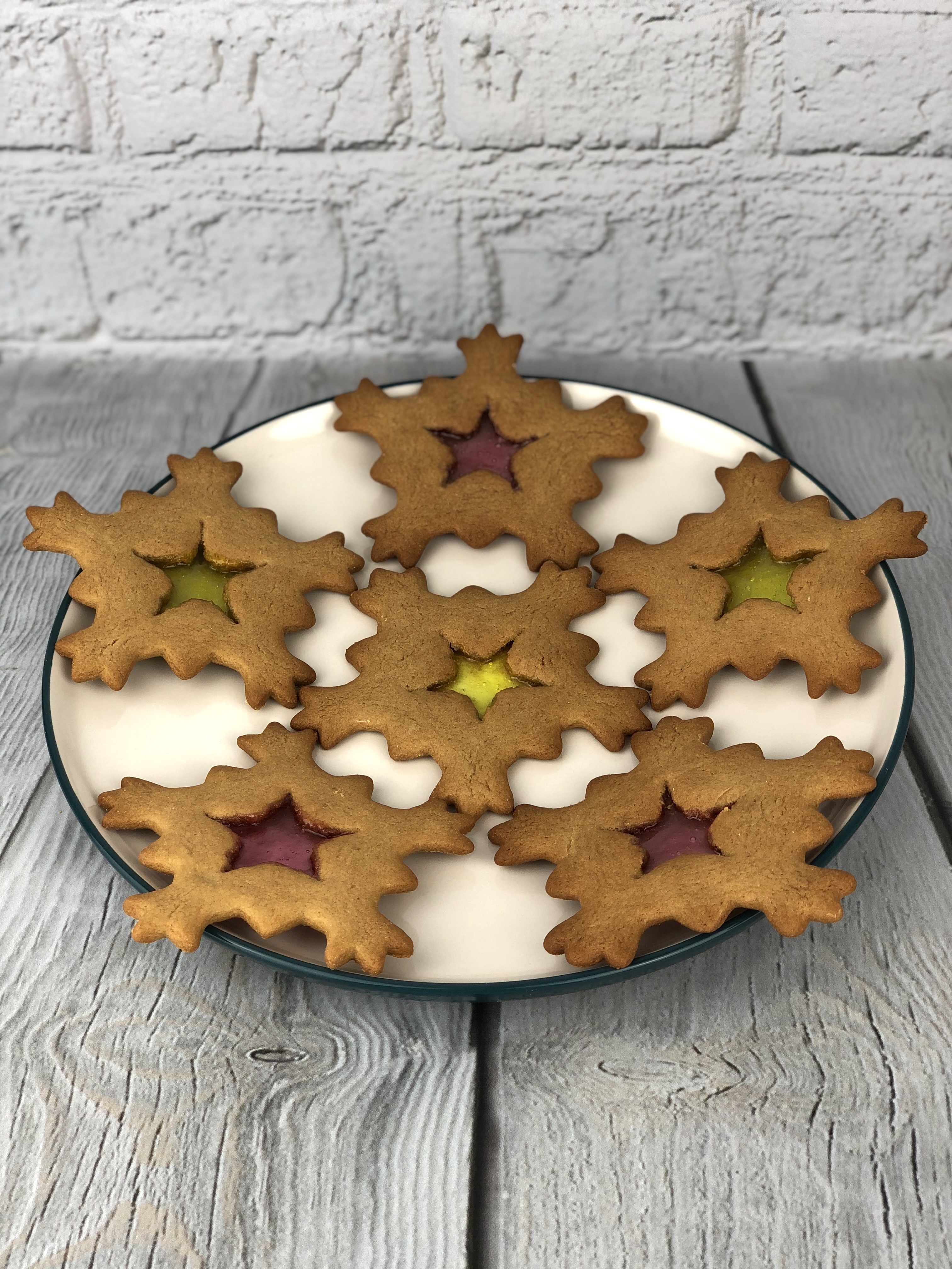 Snowflake Stained Glass Biscuits