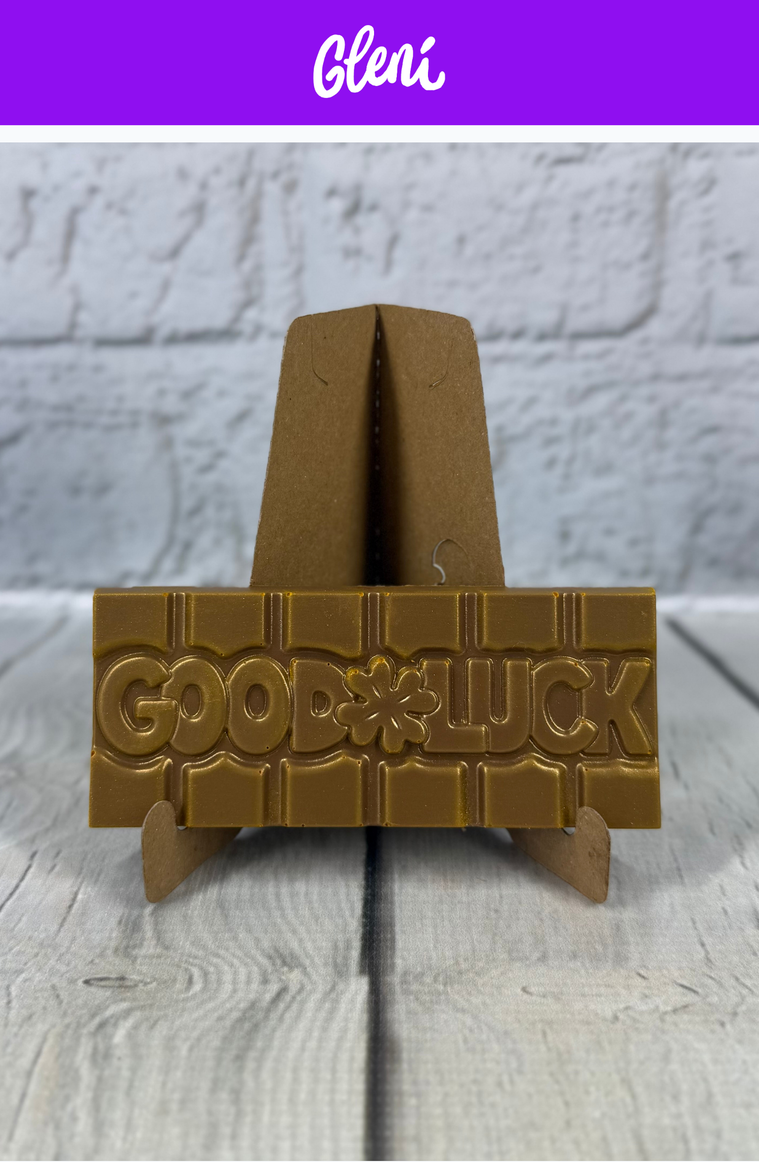 Milk Chocolate Mini Bar "Good Luck" (Gold)